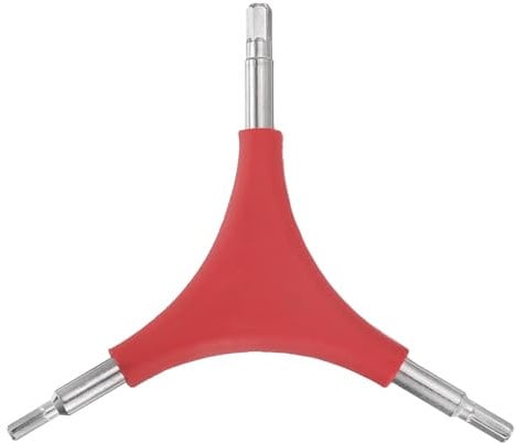 sourcing map Y-Shaped 3 Way Bike Hex Wrench 4/5/6mm Y-Type Internal Hexagon Wrench Kit All-in-One Multi Portable Biking Torque Spanner for Bicycle Cycling Repair Hardware Tools, Red