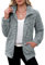 BesserBay Winter Damen Warm Casual Stehkragen Teddyfleece Jacke Elegant Lässig Weich Sweatjacke Grau L