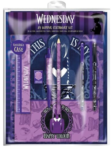 Pyramid International, Wednesday (Writing Time) A4 Bumper Stationery Set – Complete Kit for Fans of the Iconic Series, One Size