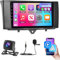 Android Autoradio per Mercedes Benz Smart Fortwo 2011-2015, 9 Pollici Autoradio Touchscreen con Wireless Carplay e Android Auto/WiFi/GPS/Bluetooth/EQ/Radio FM RDS
