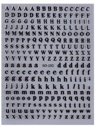 Generic 3D Letter Nail Stickers Self Letter Stickers BRy464 (Black, 10×7.5×1cm)