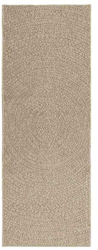 vidaXL Teppich, Läufer Jute-Optik Indoor Outdoor, Teppich UV-beständig für Terrasse Balkon Garten Wohnzimmer, Küchenteppich, Beige 80x200cm