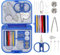 Diffaxy Mini set da cucito, accessori da cucito portatili per il viaggio e le emergenze domestiche, piccolo set di cucito base con aghi, fili, bottoni e forbici (blu)
