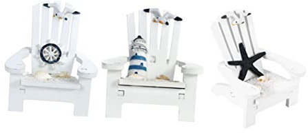 Amosfun 3stücke Teiliges Mediterranean Holz Strandstuhl Deko Miniatur Ornamente Mit Seemotiv Leichte Holzstühle Für Haus Und Büro Originelle Strandstuhl Dekoration