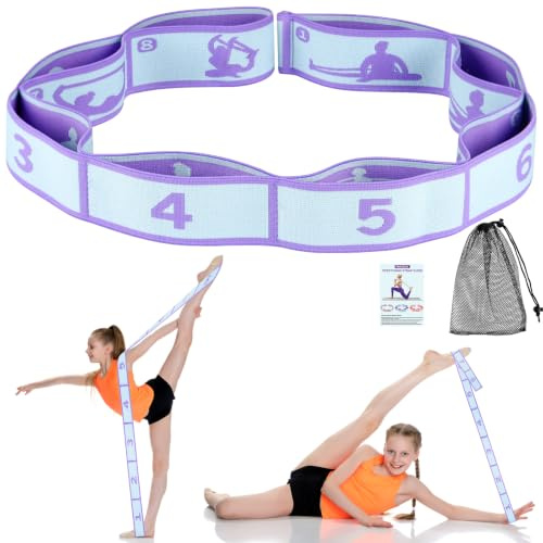 Triitech Gymnastik-Stretchband für Kinder, Stretching-Gurt mit Schlaufen, Widerstandsbänder für Trainer beim Gymnastiktraining, Yoga, Latein