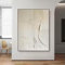YUSUZHU Cremeweißes minimalistisches Gemälde, große beige Wandkunst mit 3D-Textur, beige-weiß, abstrakte Poster, Gemälde, Leinwandbilder, 60 x 80 cm, mit Rahmen