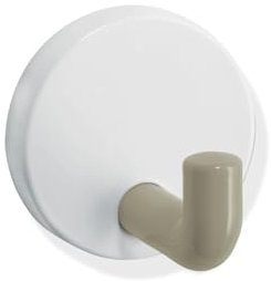 HEWI Einzelhaken Farbe sand (Handtuchhaken für Badezimmer, Durchmesser 50 mm, Tiefe 46 mm, aus Polyamid) 800.90.03091 86