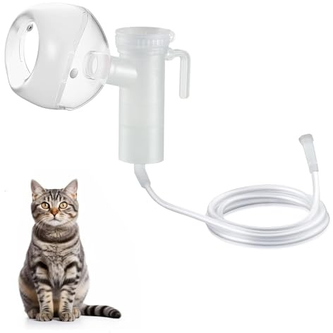 FURGUARD - Taza nebulizador para Gatos y máscara de inhalador para Gatos, Blanco, máscara de oxígeno para Gatos, Cachorros y Perros pequeños(S)