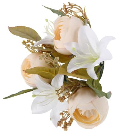 ERINGOGO Blumenkranz Für Kerzen Künstlicher Blumenkranz Für Tisch Hochzeit Für Kerzenhalter Blumen Tischdekoration