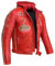 ALPHA SPEEDS Herren Motorradjacke Lederjacke Biker Jacke mit Protektoren Leder Jacke mit Kapuze Leather Jacket Fashion Jacket Custom (DE/NL/SE/PL, Alphanumerisch, S, Regular, Regular, Rot)