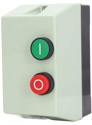 ASHATA Boîte de Commutation de Démarreur Magnétique Ignifuge pour monophasé triphasé 380 V 400 V 9-13 A, Interrupteur de Commande de Moteur électrique étanche avec Bouton de Réinitialisation, adapté