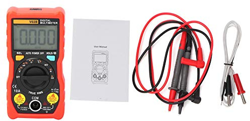 Multimetro tester analogico digitale per transistor con gamma automatica, alta precisione, dimensioni compatte, retroilluminazione e torcia - Misurazione, rilevamento NCV, ideale (Rossa)