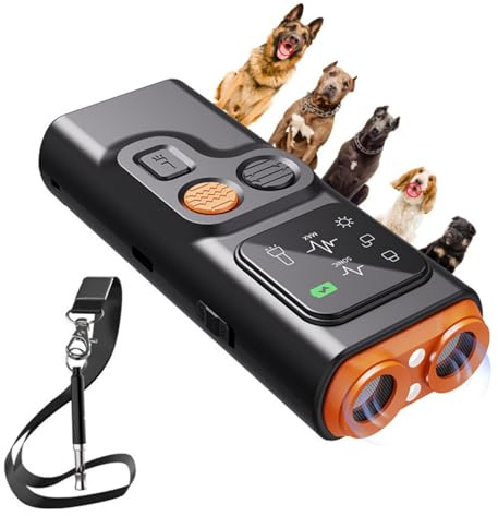 MEIION Hoffmarkt Barkify Hundetrainer Ultraschall-Hundebellstopper, 4 Modi – Hundetraining, Bellen stoppen, USB-Aufladung, tragbar