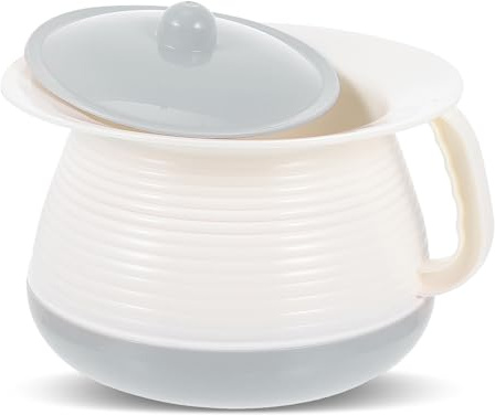 Alipis Urinoir de Nuit Couvert en Plastique Pot de Chambre pour Adultes et Bébés Usage Domestique Pratique et Portable
