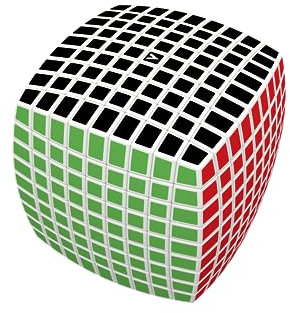 V-CUBE 9 x 9 White Pillow, Professional, Fast, and Smooth, Speed Cube, Puzzle, Fidget Toy