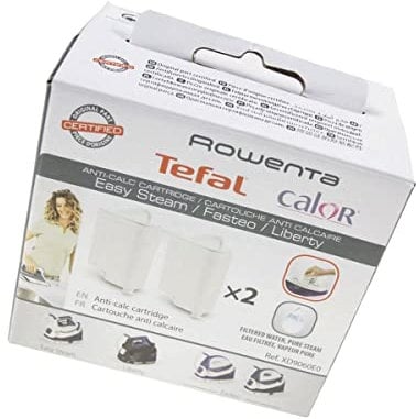 Calor - Cartucce anticalcare Easy Steam per Generatore di vapore (XD9060E0), confezione da 2