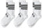 adidas 3 Paar 3-Streifen Cushion Crew Socken, White/White/White, L