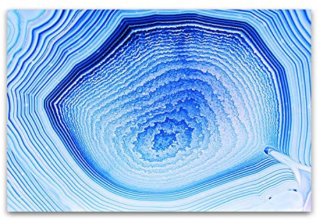 Startonight Bild auf Acrylglas - Blau Achat Glasbilder - Abstrakte Modernes Acrylglasbild - Deko Glas 60 x 90 cm