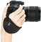 JJC Dragonne en cuir microfibre pour appareil photo reflex numérique Nikon, Canon, Olympus, Sony, Fujifilm avec plaque de type Arca, Noir , M