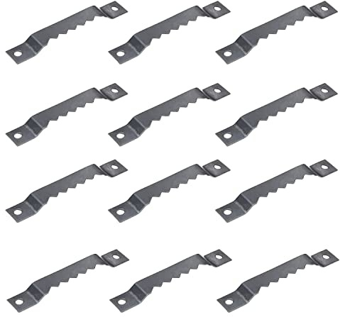 MroMax Lot de 10 cintres en dents de scie avec vis pour accrocher des tableaux et des tableaux, MRO191029H-0205, noir, 30