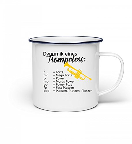 Hochwertige Emaille Tasse - Dynamik - Trompeter - Musiker - Musik
