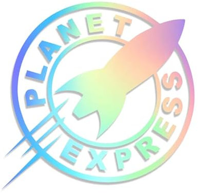 Decus Futurama Planet Express L 0153 (Oil Slick Hologramm) // Sticker OEM JDM Style Aufkleber