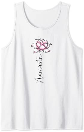 BoredKoalas Yoga Namaste Lilly Pink Lotus Flower Cute Hindi Yoga Lover Gift Tank Top