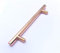 Kitchen Cabinet Draw Door Handles Solid Metal Rose Gold T Bar Handle Drawer Pulls Knobs Unit (15, 128mm Hole Centres)