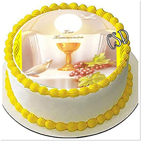 Tortenaufleger Kommunion, Essbares Tortenbild, Fototorte, Zuckerpapier