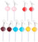 5 Paar Lollipop-Ohrringe Mädchen-Tropfenohrringe Lollipop-Süßigkeits-Ohrring-Ohrringe Für Frauen Baumelnder Modeschmuck Lustiger Schmuck Lollipop-Tropfenohrring Trendiger