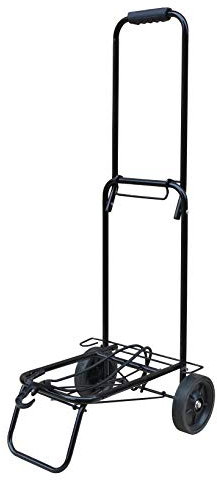 Acclaim Robuste chariot de voyage tubulaire en acier avec poignée en métal de 99 cm Trolley pour bagages avec base extensible Noir 50 kg