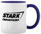 Stark Industries Iron Man Avenger Blanc tasse de café avec le bleu et poignée Rim Mug