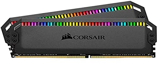 Corsair DOMINATOR PLATINUM RGB 32GB (2x16GB) DDR4 3600 (PC4-28800) C14 1.45V AMD Optimized Memory- Black, CMT32GX4M2Z3600C14