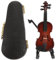 Miniatur-Kontrabass aus Holz mit Ständer, Bogen und Etui, Mini-Kontrabass, Mini-Musikinstrument, Sammlerstück, Heimdekoration, 8 cm