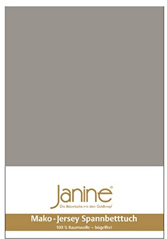Janine Spannbetttuch 5007 Mako Jersey 180/200 bis 200/200 cm Vulkan Fb. 77