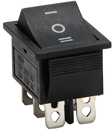 Tsadeer 6 bornes 3 positions ON/OFF/ON DPDT Interrupteur à bascule 16 A 250 V 20 A 125