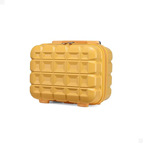 Kono Hartschale Kosmetikkoffer Beautycase Klein Beauty Case Hartschale ABS Handgepäck Gepäck-Sets für Damen und Herren, 30x21x16cm (Kosmetikkoffer, Gelb)