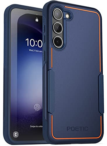 Poetic Coque de Protection Neon Series conçue pour Samsung Galaxy S23 Plus 5G 6,7, Double Couche Robuste, Robuste, légère, Fine et résistante aux Chocs - pour Galaxy S23+ 5G, Bleu Marine