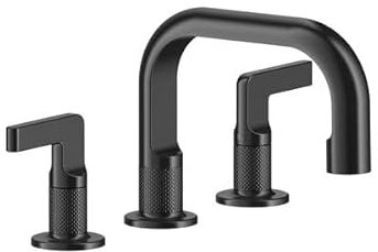 Gessi Inciso- 3-Loch-Waschtischarmatur mit Auslauf H=59 mm x Ausladung 140 mm, für Unterbau-Waschbecken geeignet, mit Ablaufgarnitur, 58011, Farbe: Messing Antik