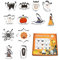 Halloween-Ausstechformen, 12 Sets, groß, Hexenhut, Kürbis, Geist, Fledermaus, Katze, Totenkopf, Geist, Spinnenbesen