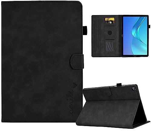AsWant Coque Compatible avec Huawei MediaPad M5 /M5 Pro 10.8 2018 - Ultra Mince Protection Tablette Cuir PU Fonction Support pour MediaPad M5 / M5 Pro 10.8 Pouces (Noir)