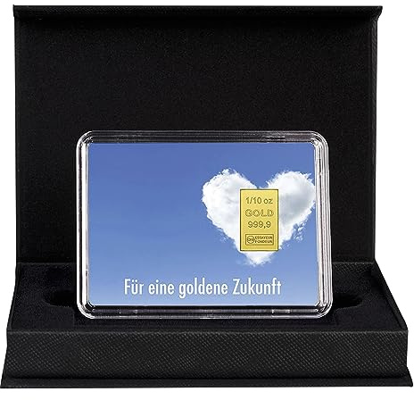 Goldstücke24 - Für eine goldene Zukunft - Goldbarren 3,11g in schwarzer Geschenkbox - Tolle Geschenkidee