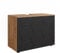 Vicco Meuble sous Vasque Simple Irma, Chêne de Force doré/Anthracite, 80 cm avec 2 tiroirs