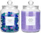 2PCS Washing Powder Storage with Labels,1.9L Glass Laundry Storage Containers,Laundry Detergent Storage,Laundry Pods Container for Detergent,Washing Powder,Fabric Softener,Detergent Dispenser