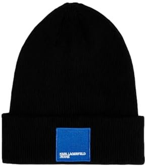 KARL LAGERFELD JEANS, Damen, Geschenkset Mütze/Schal, Schwarz, Einheitsgröße