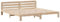 vidaXL Massivholzbett, Holzbett ohne Matratze, Bettgestell mit Kopfteil Lattenrost, Bett Doppelbett für Schlafzimmer, 200x200cm Kiefernholz