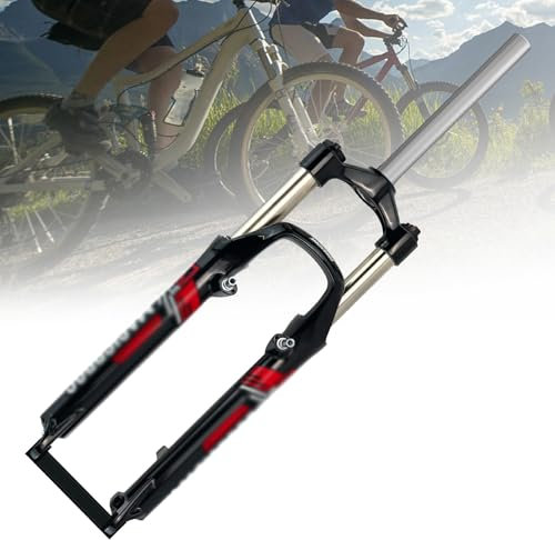 Lnlscle Forcella Anteriore Bici da 26 Pollici, Forcella Anteriore con Blocco Manuale, Corsa 9 * 100 Mm 100 Mm, Forcella per Mountain Bike con Controllo della Spalla a Tubo Dritto in Lega di Alluminio
