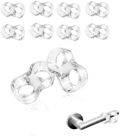 KOVOSCH 10er Pack Türklinkenpuffer,Hochelastischer Türgriffstopper Für Türgriffe, Schützt Wände Und Möbel Vor Kratzern,Wandtürstopper,Türstopper Türklinke (Transparent 8-Förmiger, 10 Stücke)