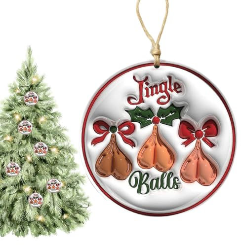 ZHUMCCY Weihnachtsbaum-Anhänger, niedliche Weihnachtsornamente,Lebkuchenmann Auto Charm - Weihnachtsornamente aus Acryl zum Aufhängen, lustige Weihnachtsschilder für Kaminsimse, Türklinken