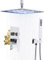 NBAAVBJV Shower s Duschmischer-Set mit beleuchtetem Duschkopf, Regenduschen-Wasserhahn-Set Rom, B